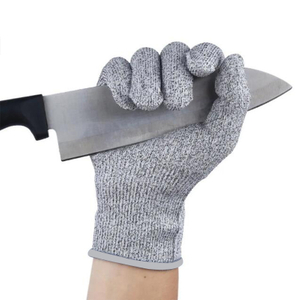 Guantes de trabajo resistentes a cortes con revestimiento de HPPE de calibre 13 nivel D