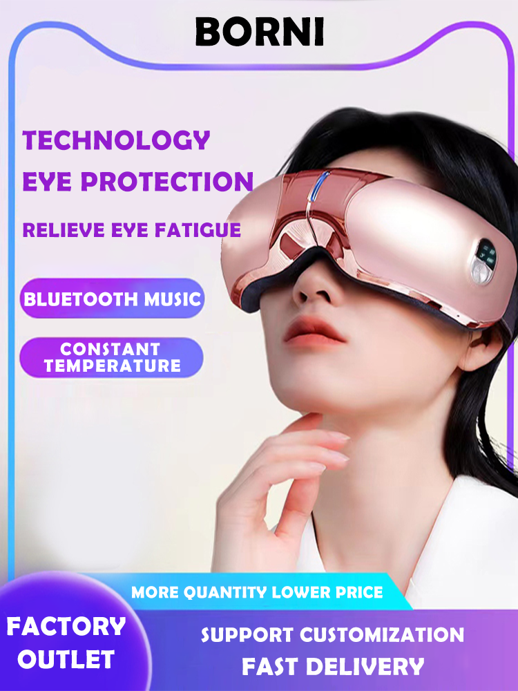 La mejor máscara de protección ocular para terapia de acupuntura, gran oferta, masajeador de ojos con presión de aire y música relajante