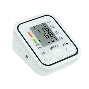 Monitor de presión arterial en la parte superior del brazo
